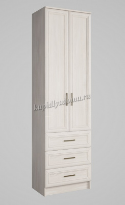 Шкаф комбинированный Принцесса ПРН -12 3 ящика (Ясень анкор белый) АКЦИЯ