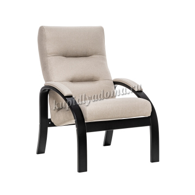 Кресло для отдыха Leset Лион (Венге/Ткань рогожка бежевый Малмо 05)